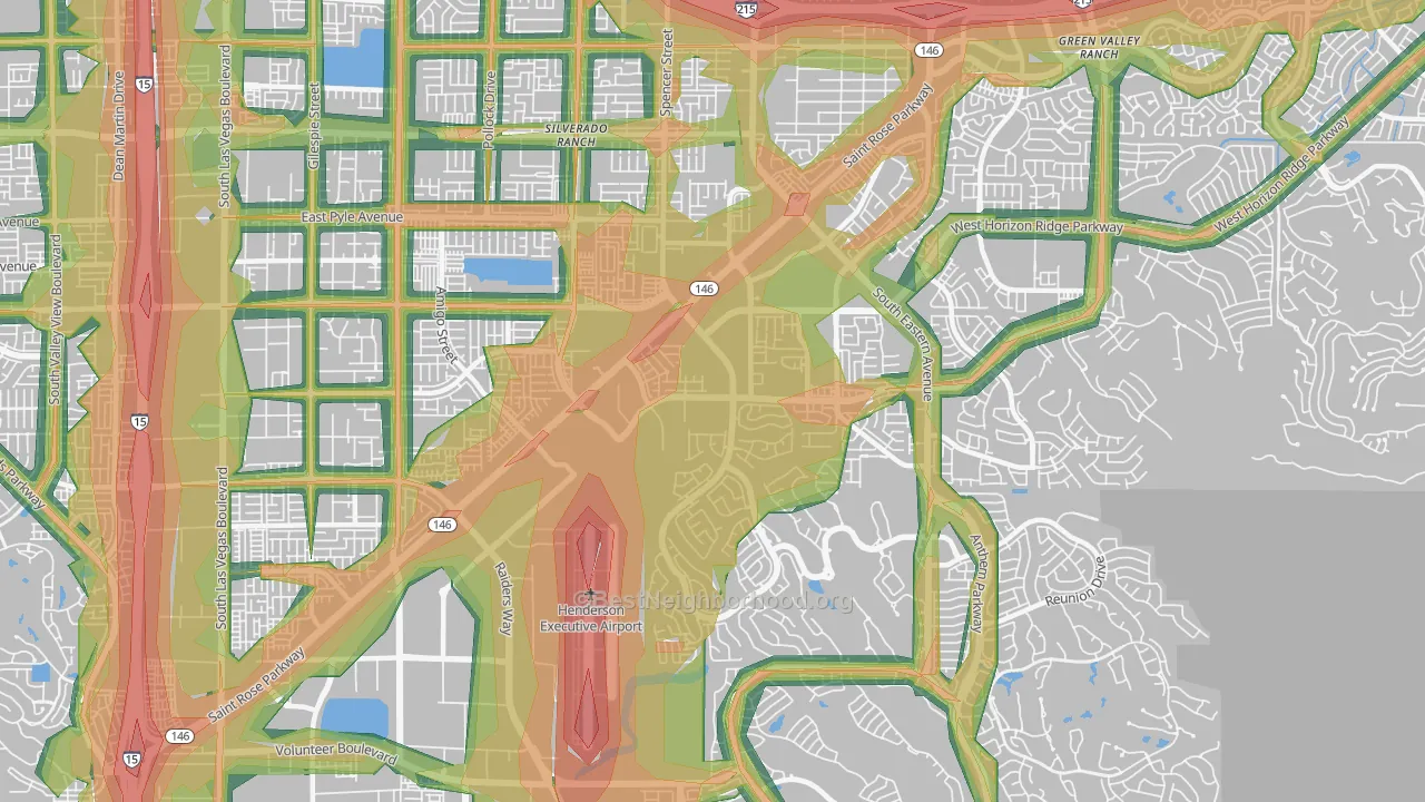 Westgate, Henderson, NV Map of Noise Levels in Westgate