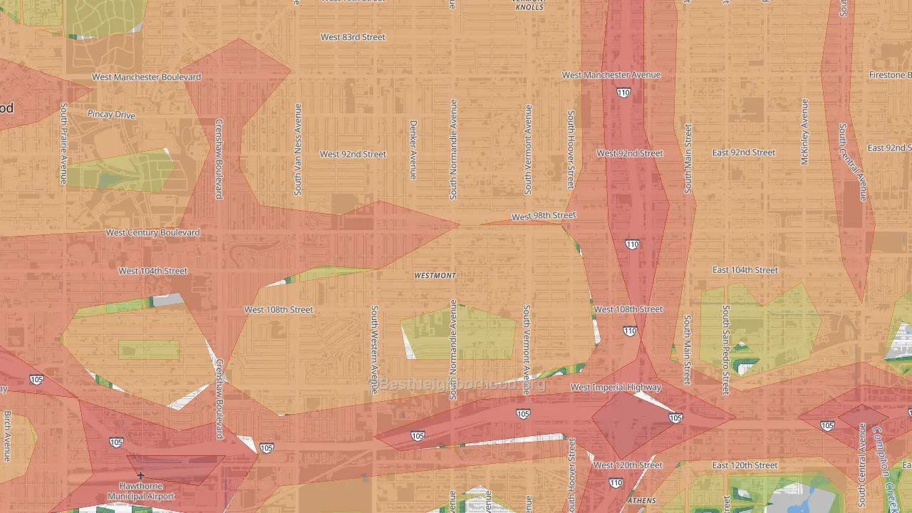 Westmont, CA Map of Noise Levels in Westmont