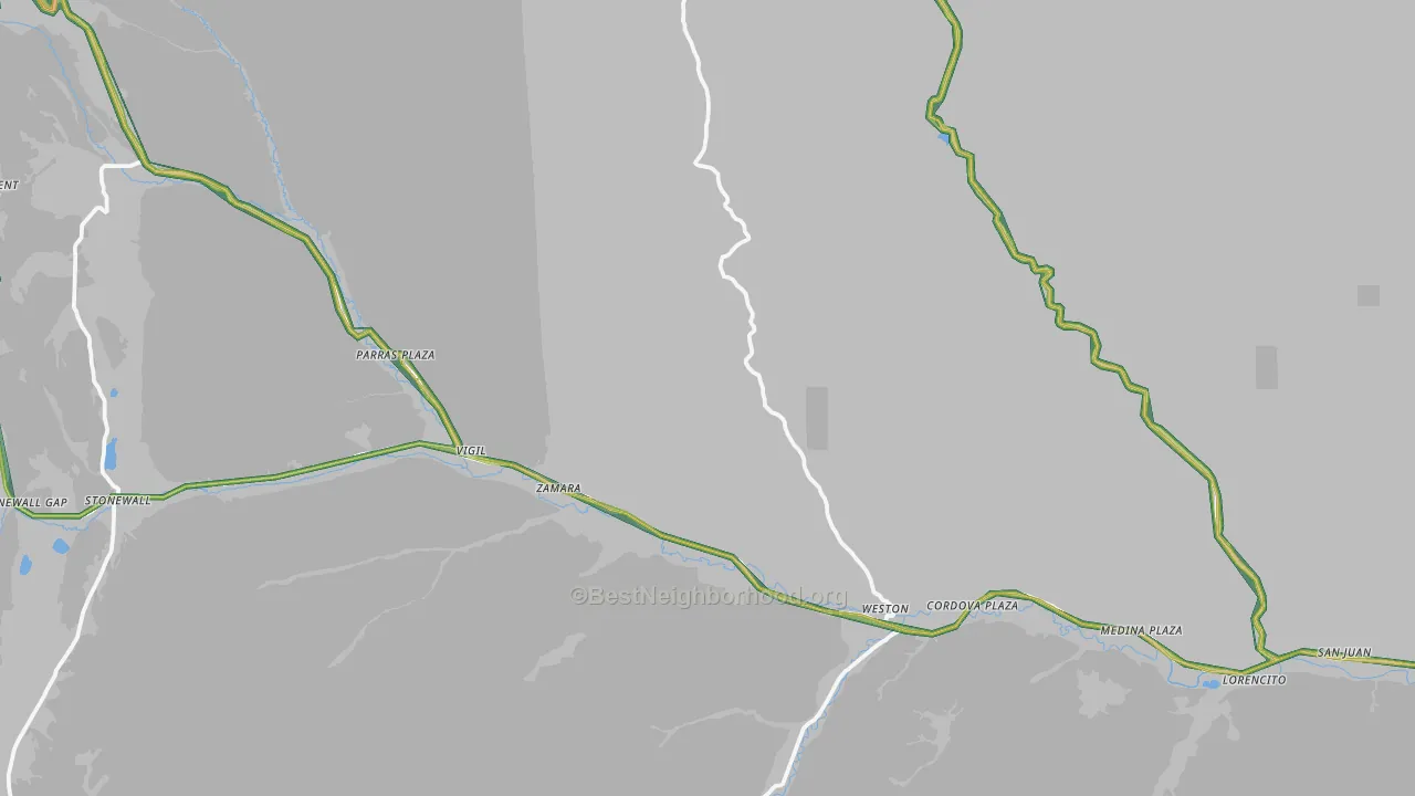 Weston, CO Map of Noise Levels in Weston