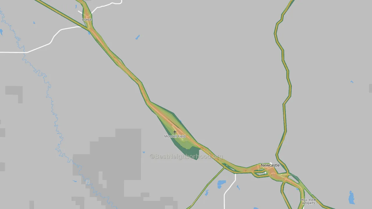 Weston County, WY Map of Noise Levels in Weston County
