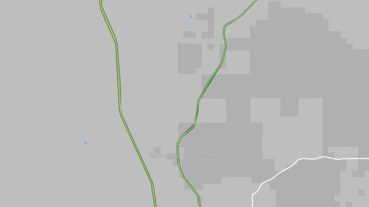 Weston, WY Map of Noise Levels in Weston