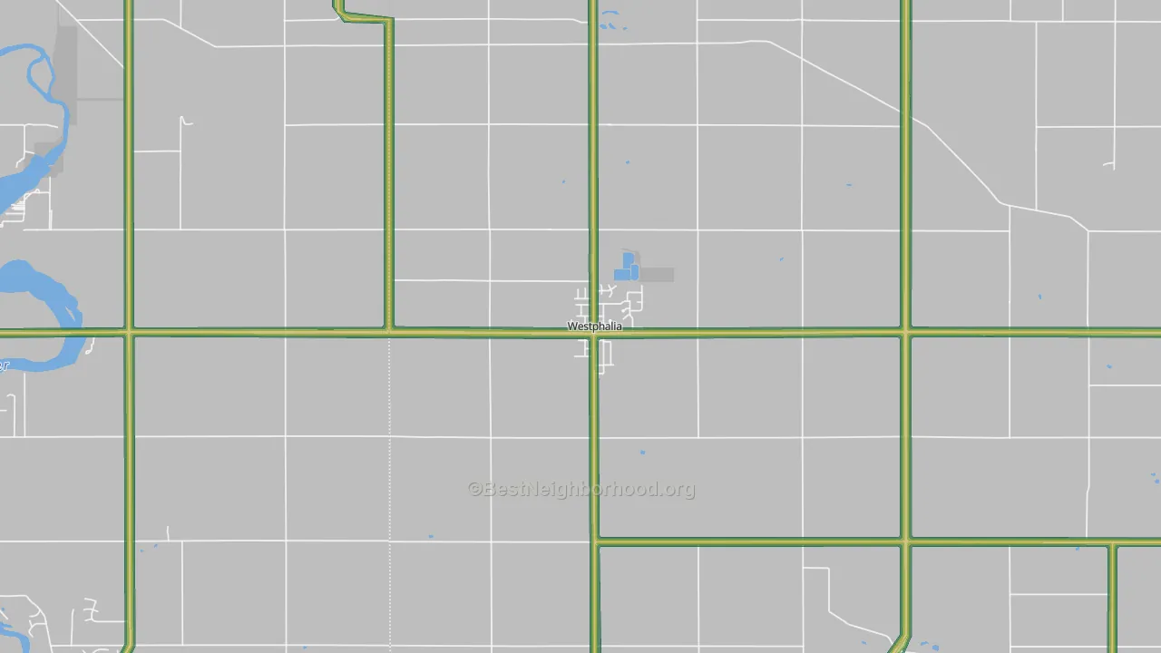 Westphalia, MI Map of Noise Levels in Westphalia