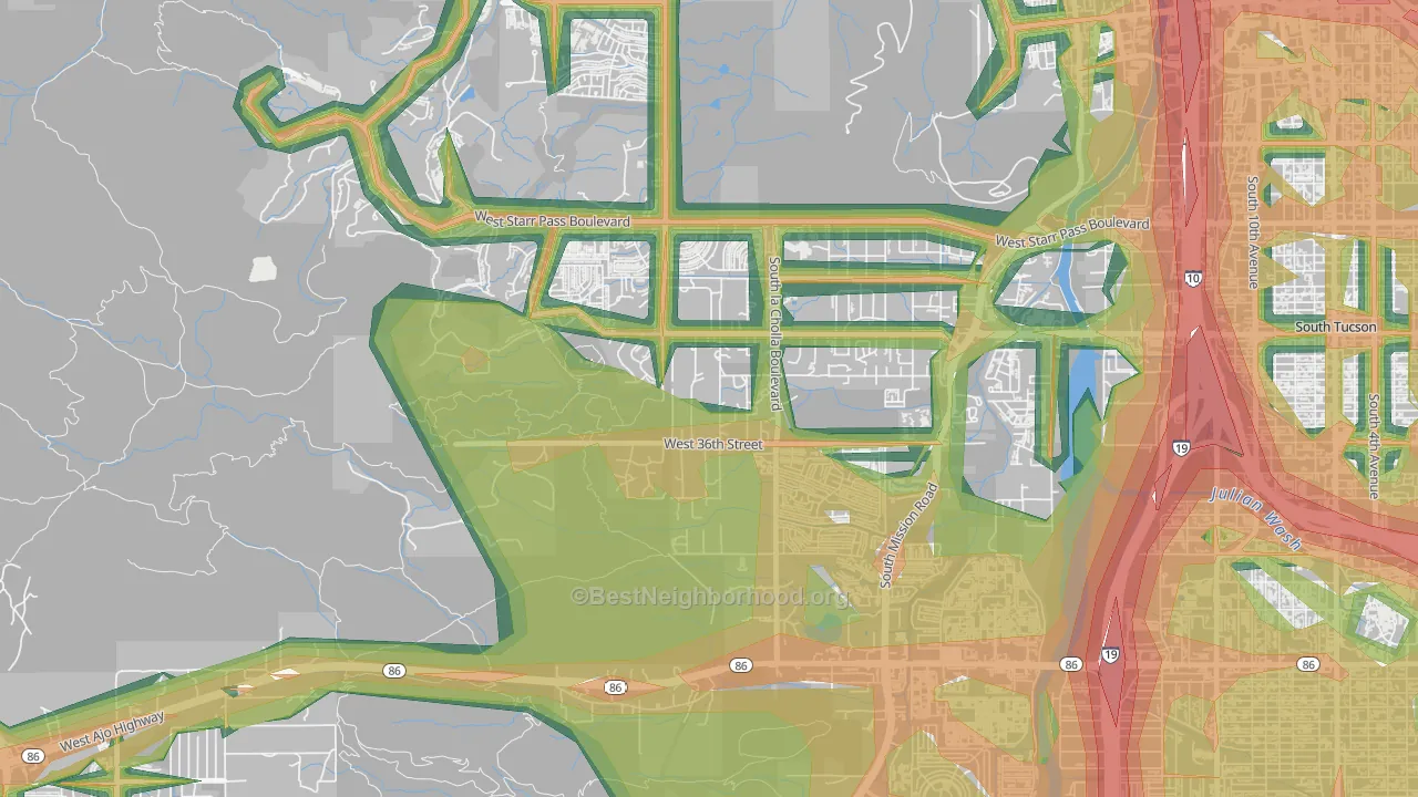 Westside Development, Tucson, AZ Map of Noise Levels in Westside Development