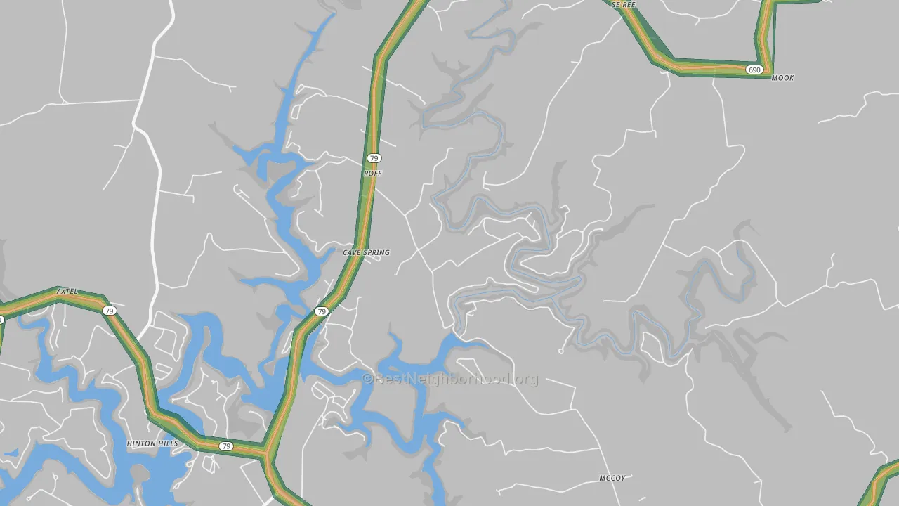 Westview, KY Map of Noise Levels in Westview