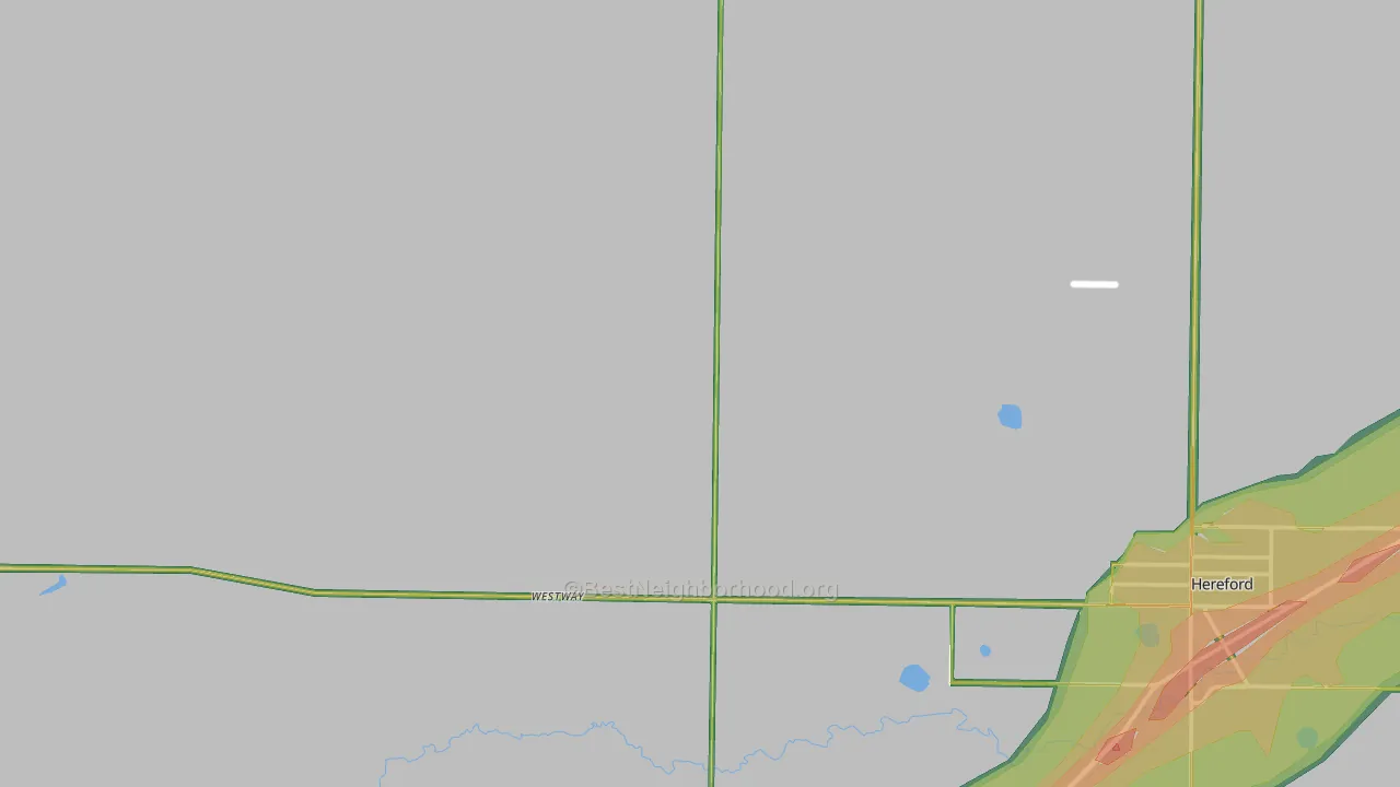 Westway, TX Map of Noise Levels in Westway