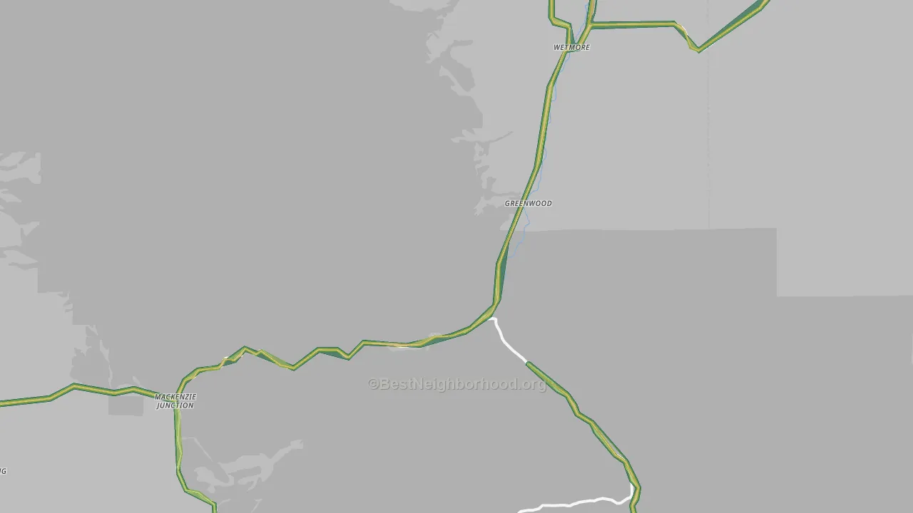 Wetmore, CO Map of Noise Levels in Wetmore