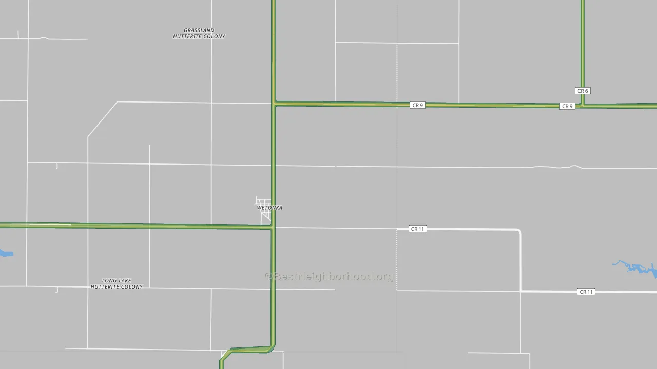 Wetonka, SD Map of Noise Levels in Wetonka