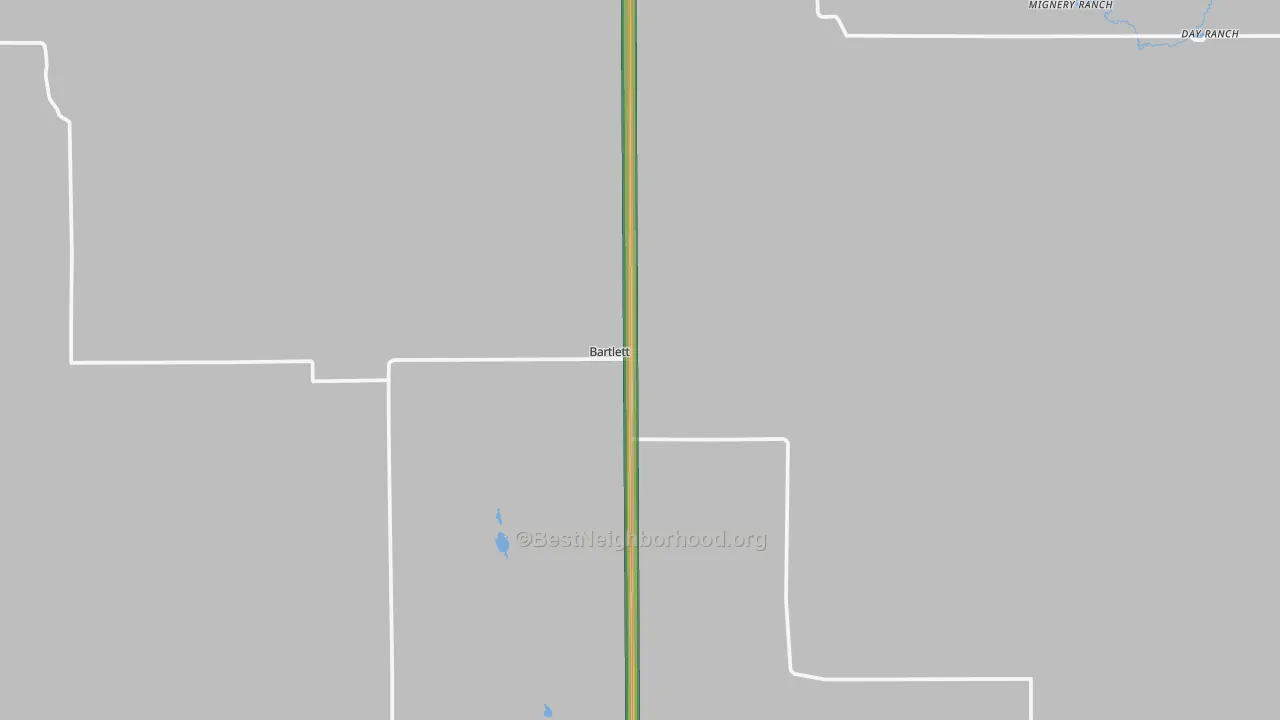 Wheeler County, NE Map of Noise Levels in Wheeler County
