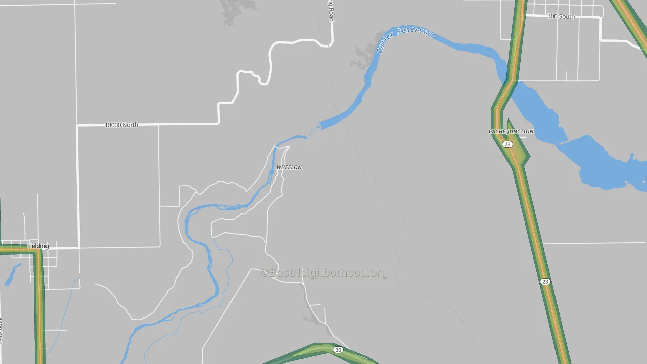 Wheelon, UT Map of Noise Levels in Wheelon