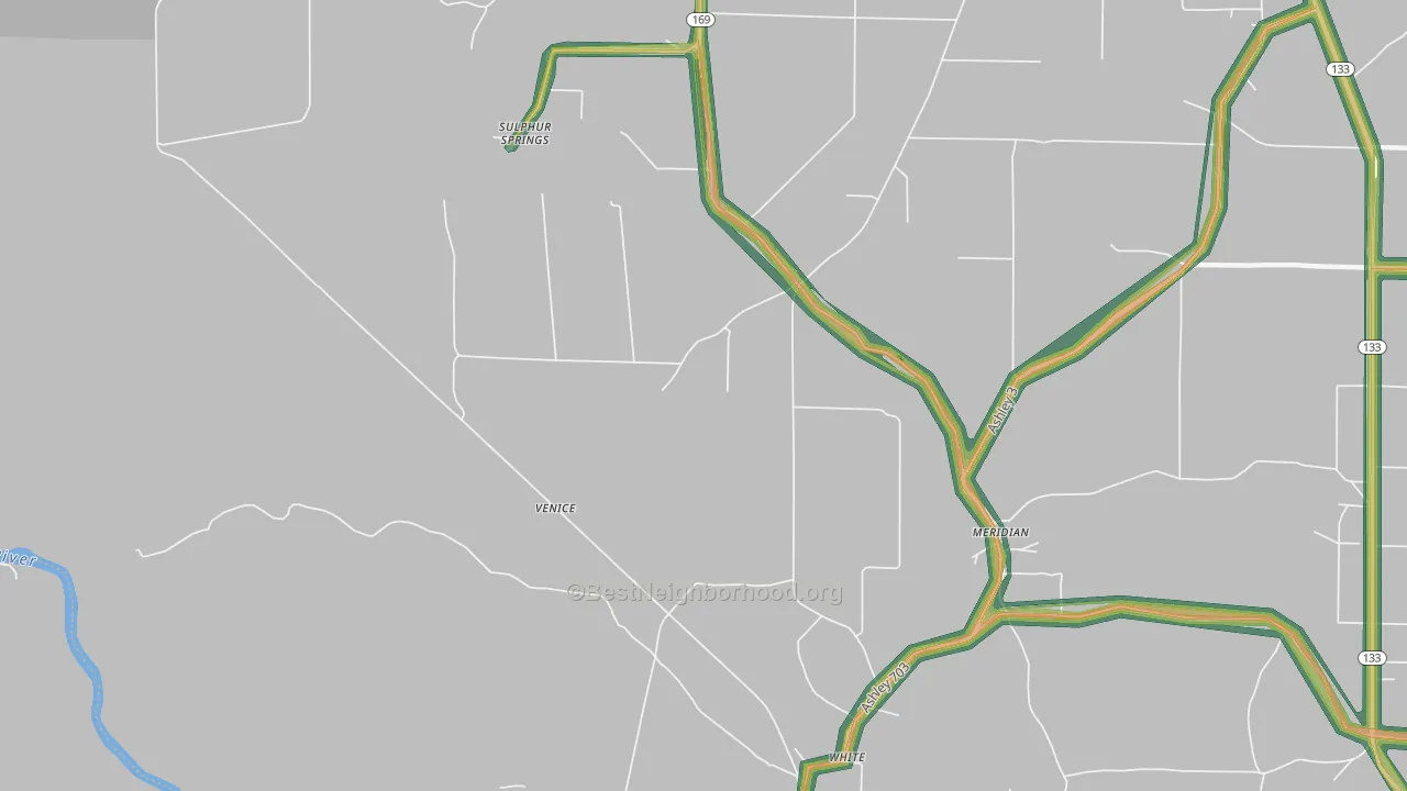 White, AR Map of Noise Levels in White
