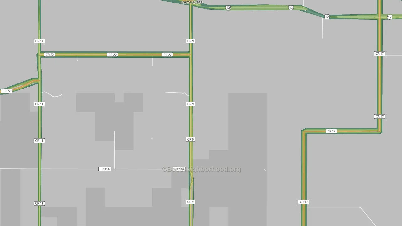White Butte, SD Map of Noise Levels in White Butte