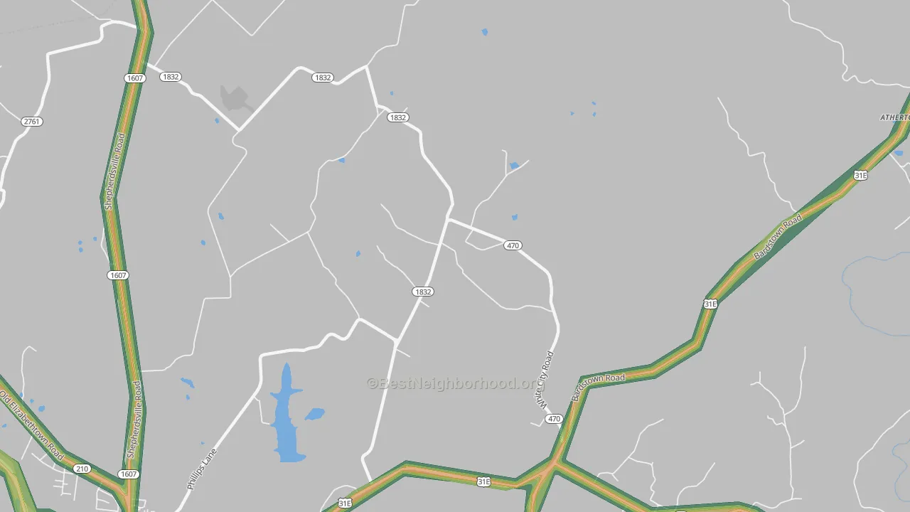 White City, KY Map of Noise Levels in White City