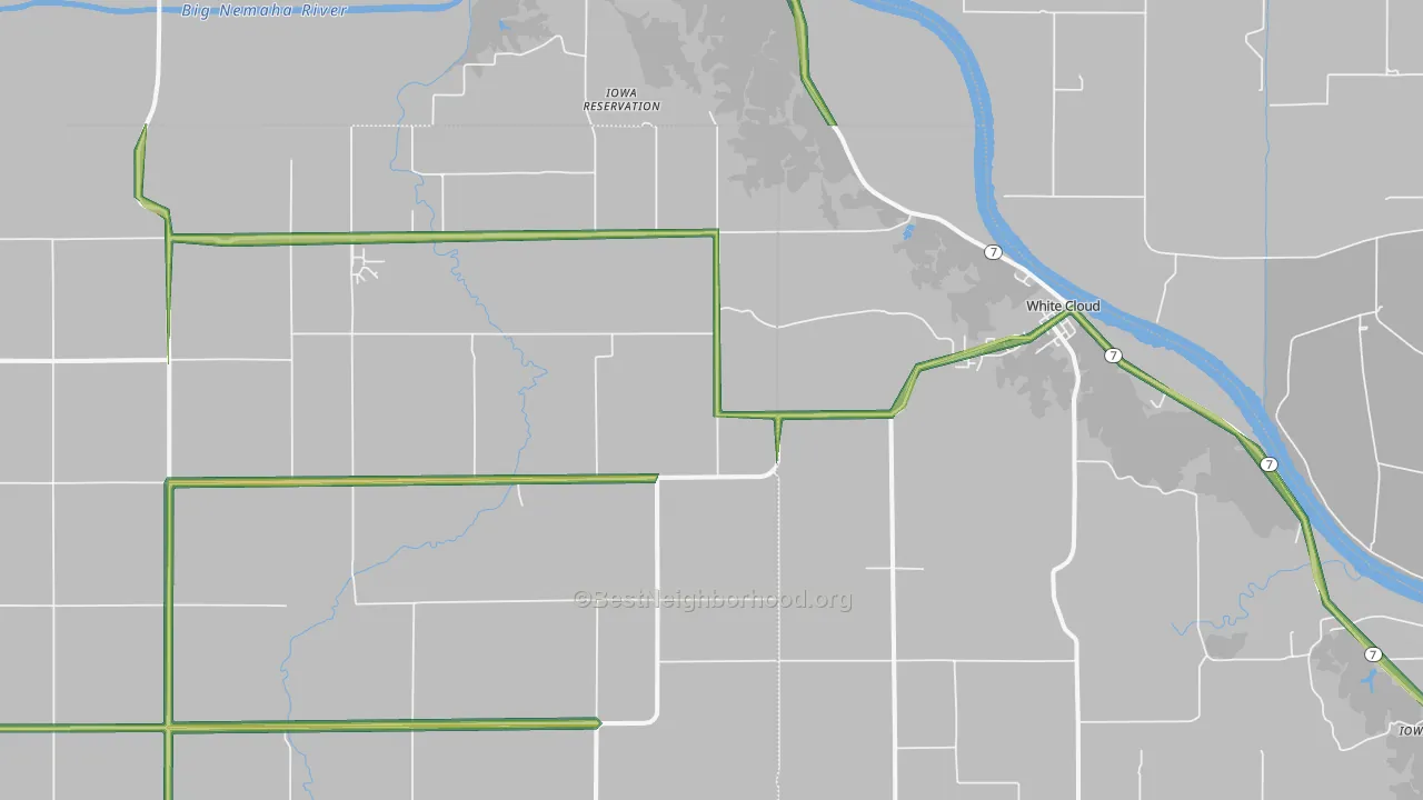 White Cloud, KS Map of Noise Levels in White Cloud