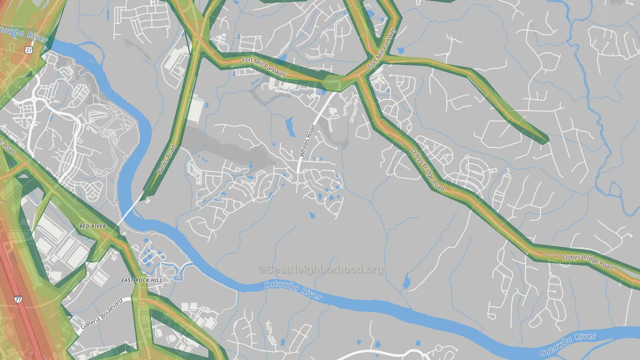 White Grove, Fort Mill, SC Map of Noise Levels in White Grove