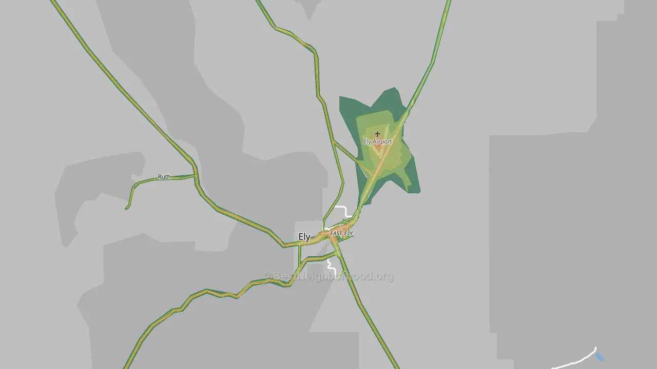 White Pine County, NV Map of Noise Levels in White Pine County