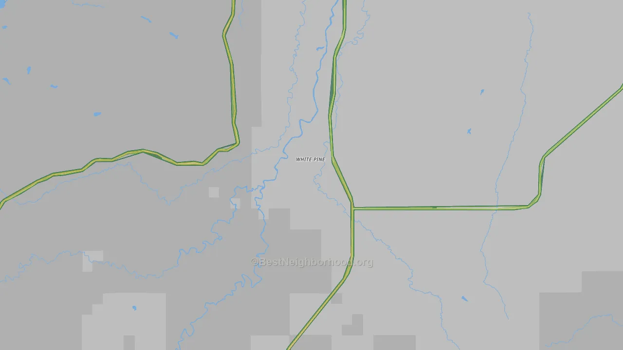 White Pine, MI Map of Noise Levels in White Pine