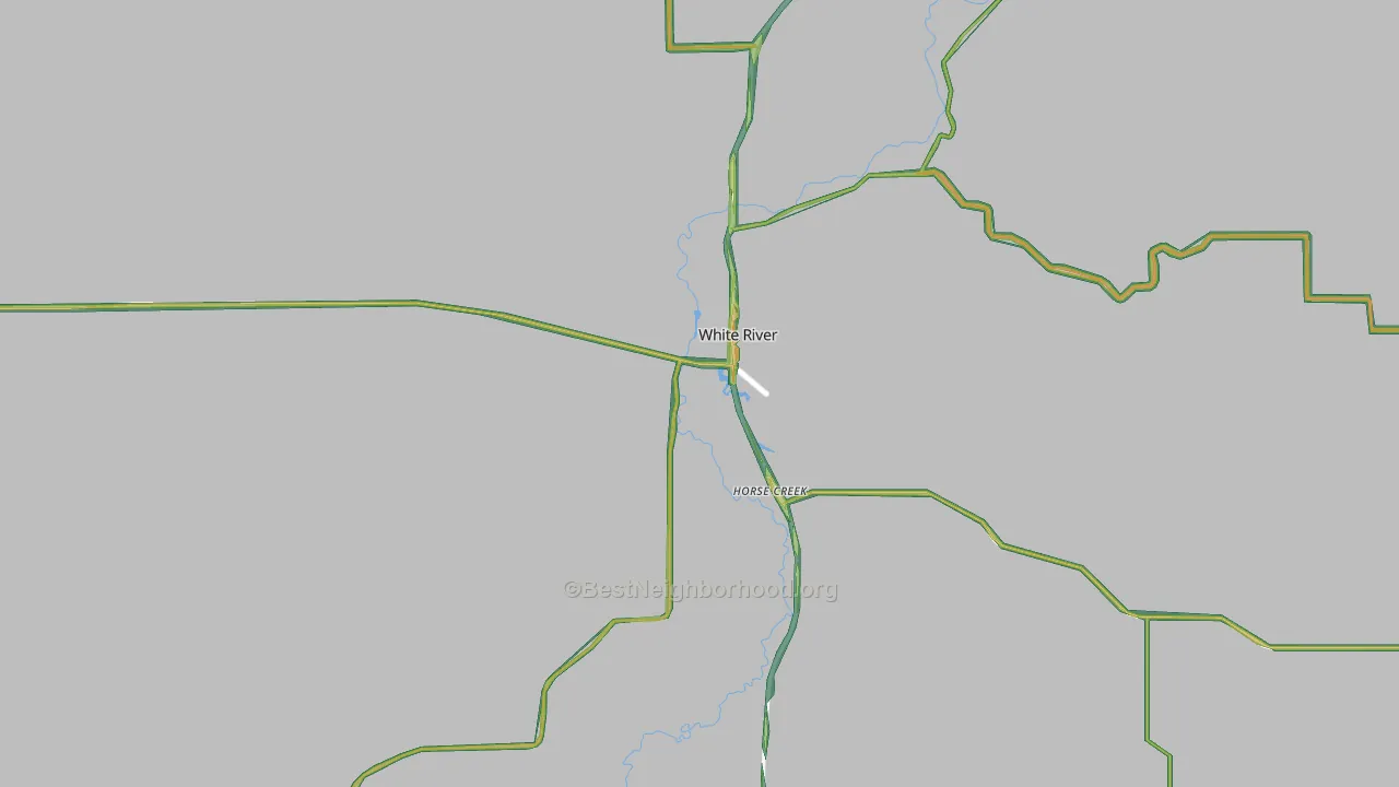 White River, SD Map of Noise Levels in White River