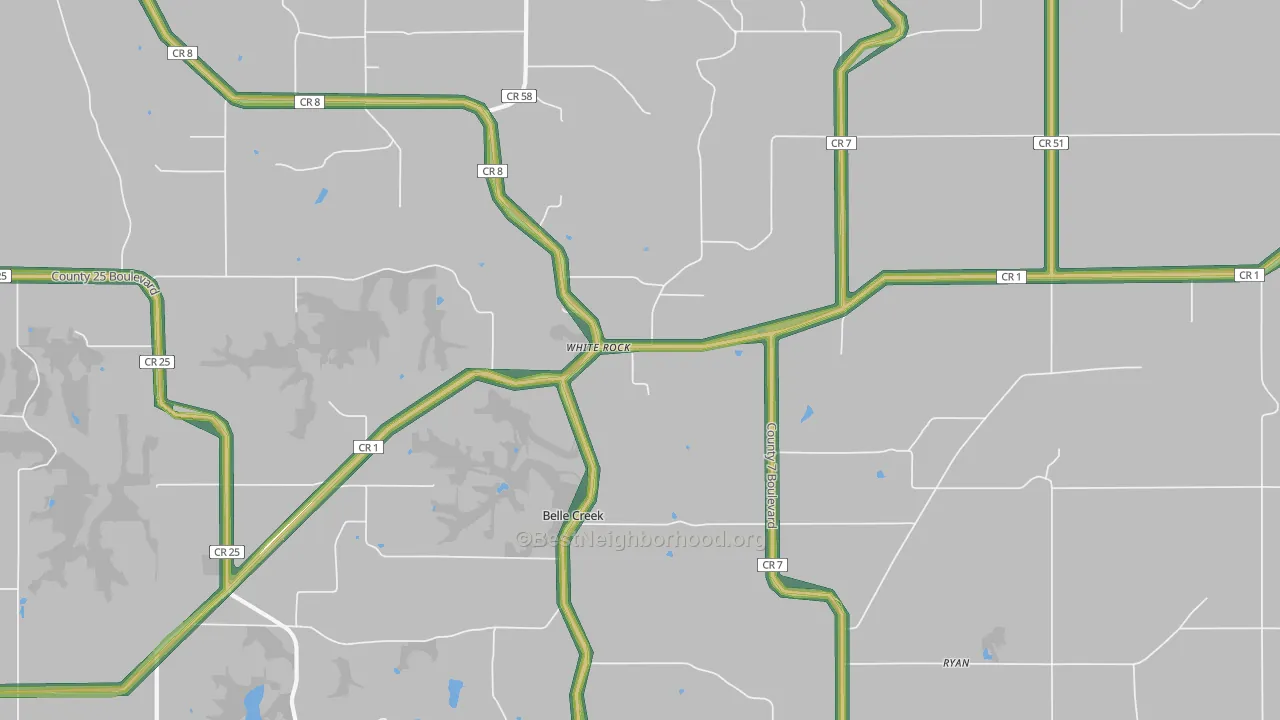 White Rock, MN Map of Noise Levels in White Rock