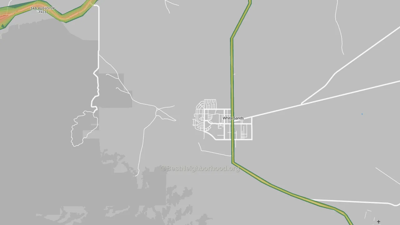 White Sands, NM Map of Noise Levels in White Sands