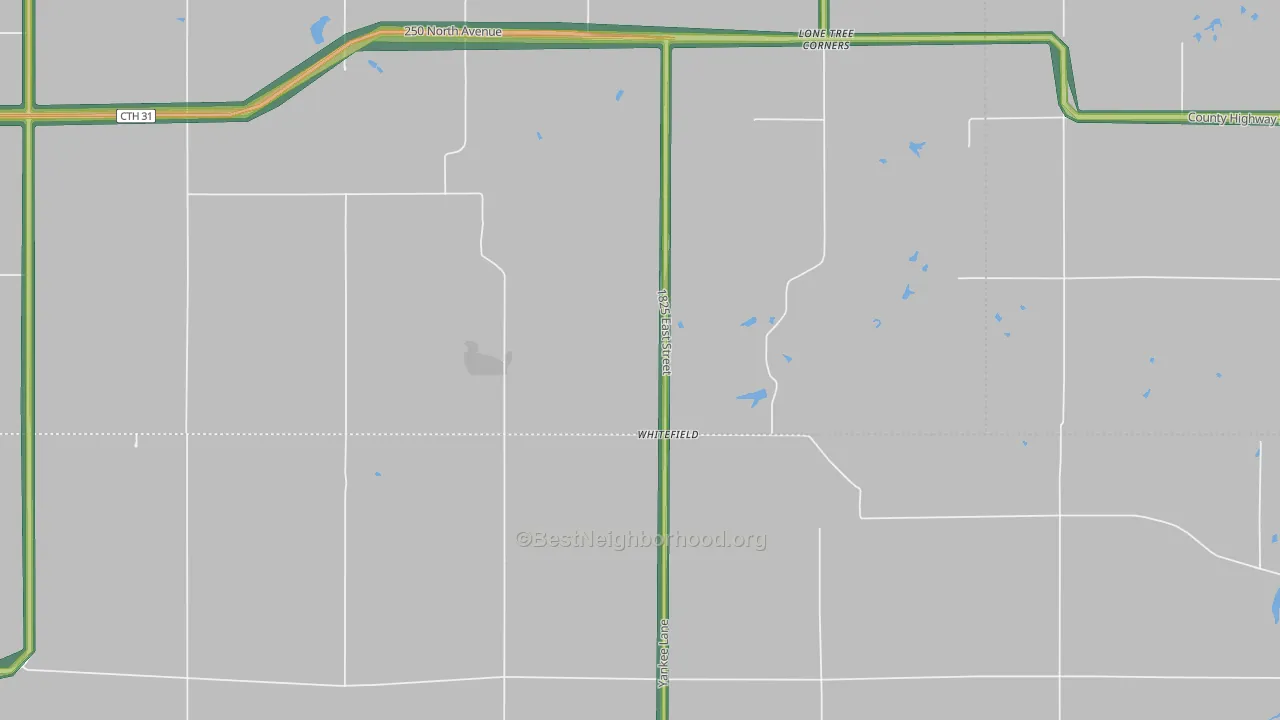 Whitefield, IL Map of Noise Levels in Whitefield