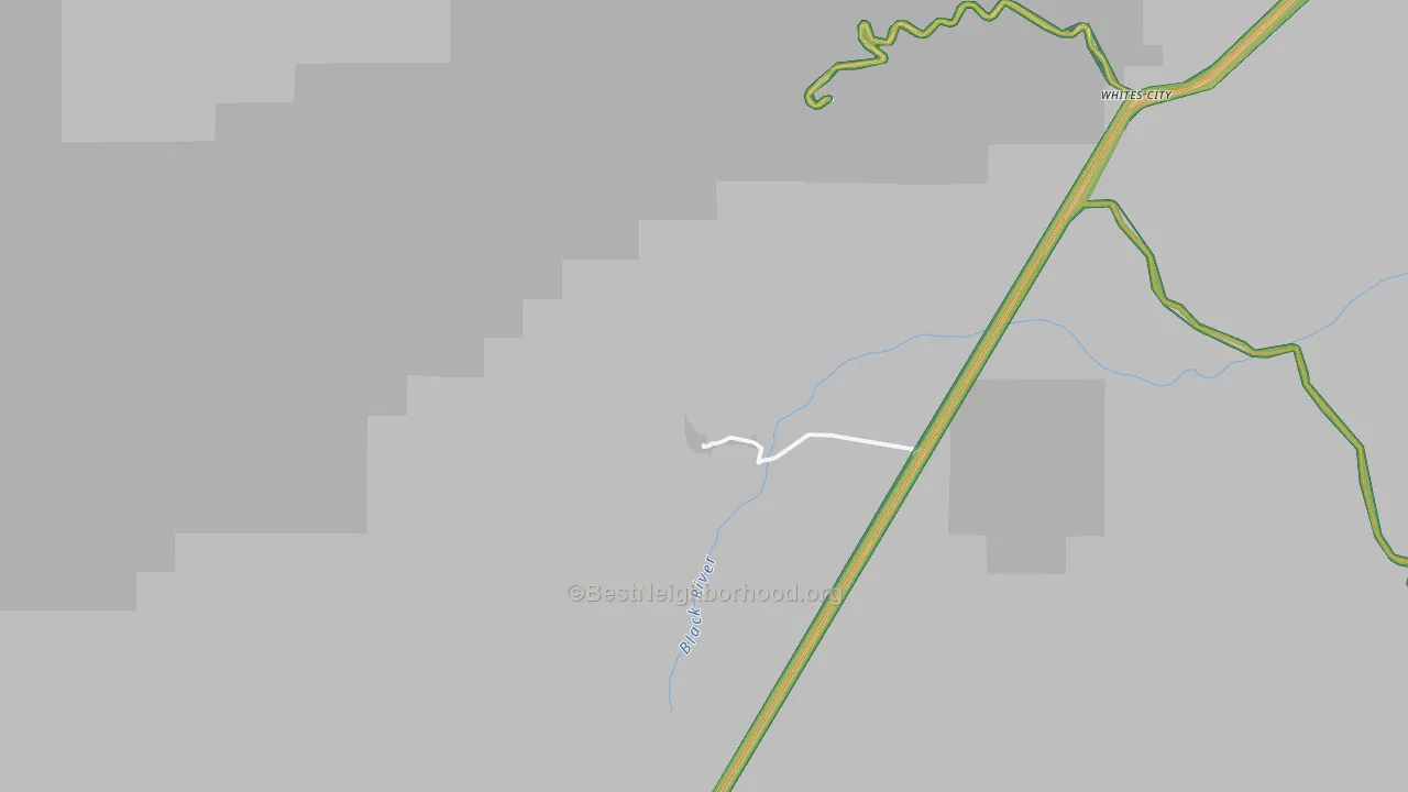 Whites City, NM Map of Noise Levels in Whites City