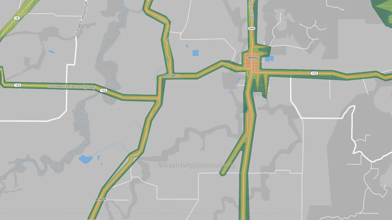 Whiteson, OR Map of Noise Levels in Whiteson