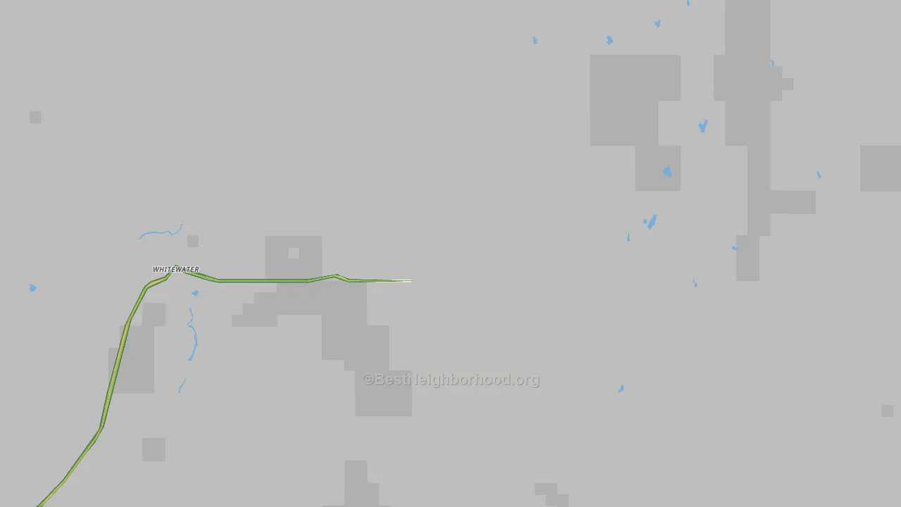 Whitewater, MT Map of Noise Levels in Whitewater