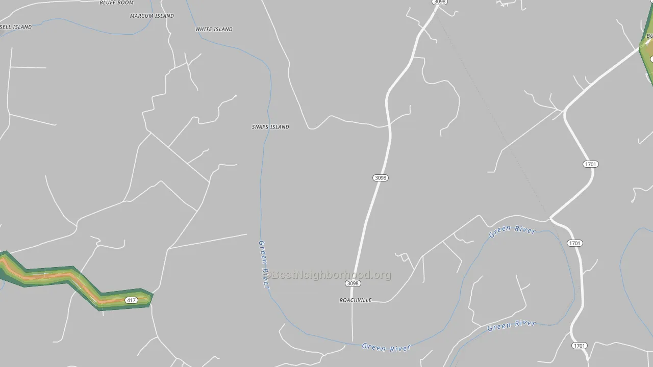 Whitewood, KY Map of Noise Levels in Whitewood