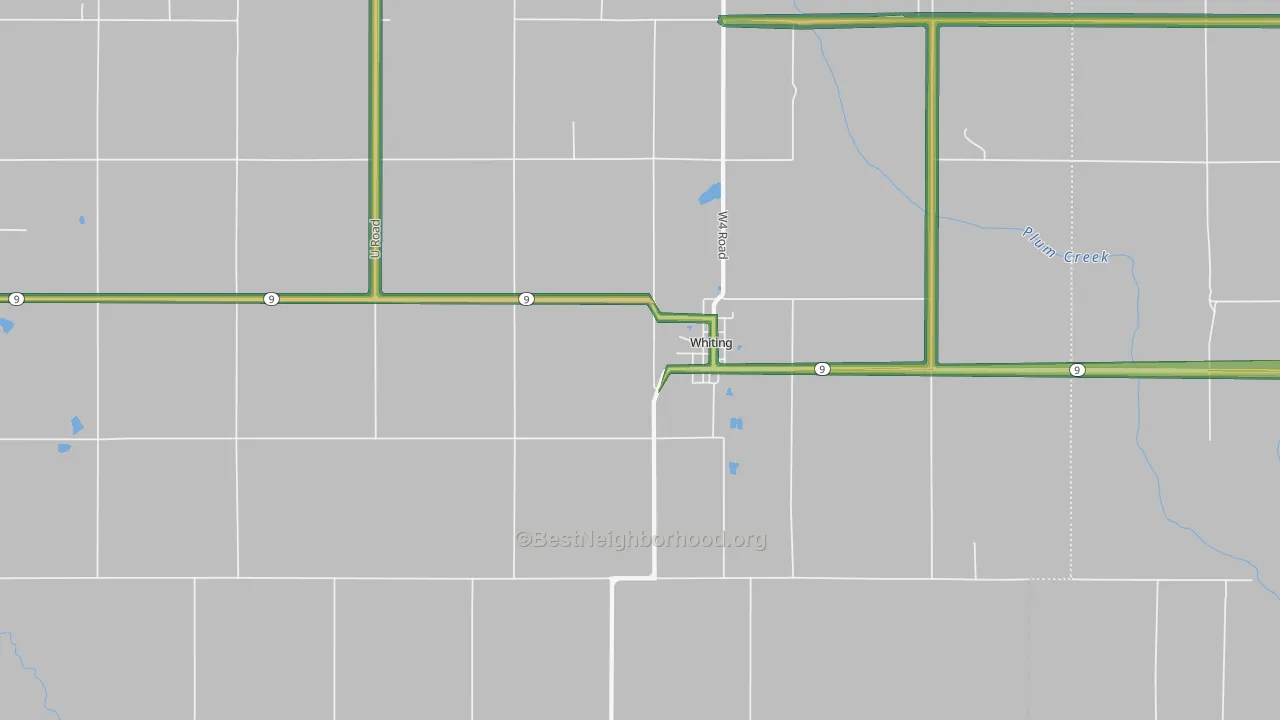 Whiting, KS Map of Noise Levels in Whiting