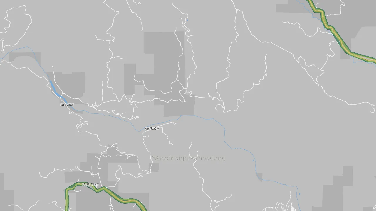 Whitlow, CA Map of Noise Levels in Whitlow