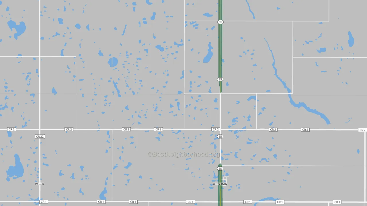Whitman, ND Map of Noise Levels in Whitman