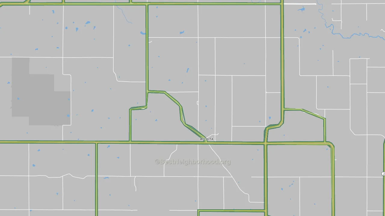 Wichita, IA Map of Noise Levels in Wichita