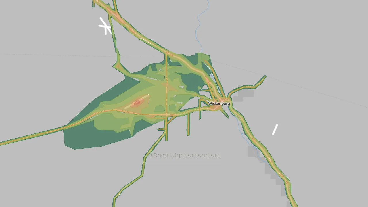 Wickenburg, AZ Map of Noise Levels in Wickenburg