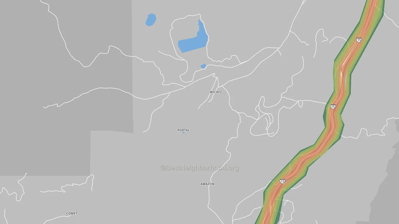 Wickes, MT Map of Noise Levels in Wickes