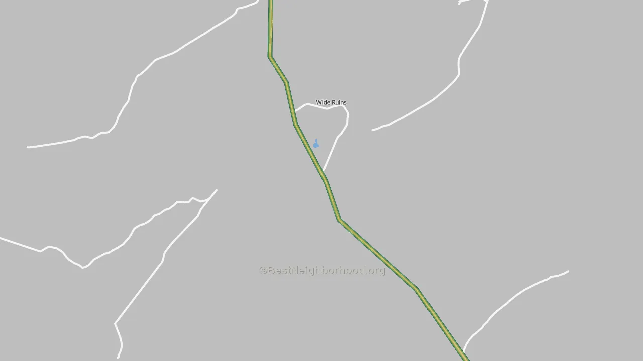 Wide Ruins, AZ Map of Noise Levels in Wide Ruins
