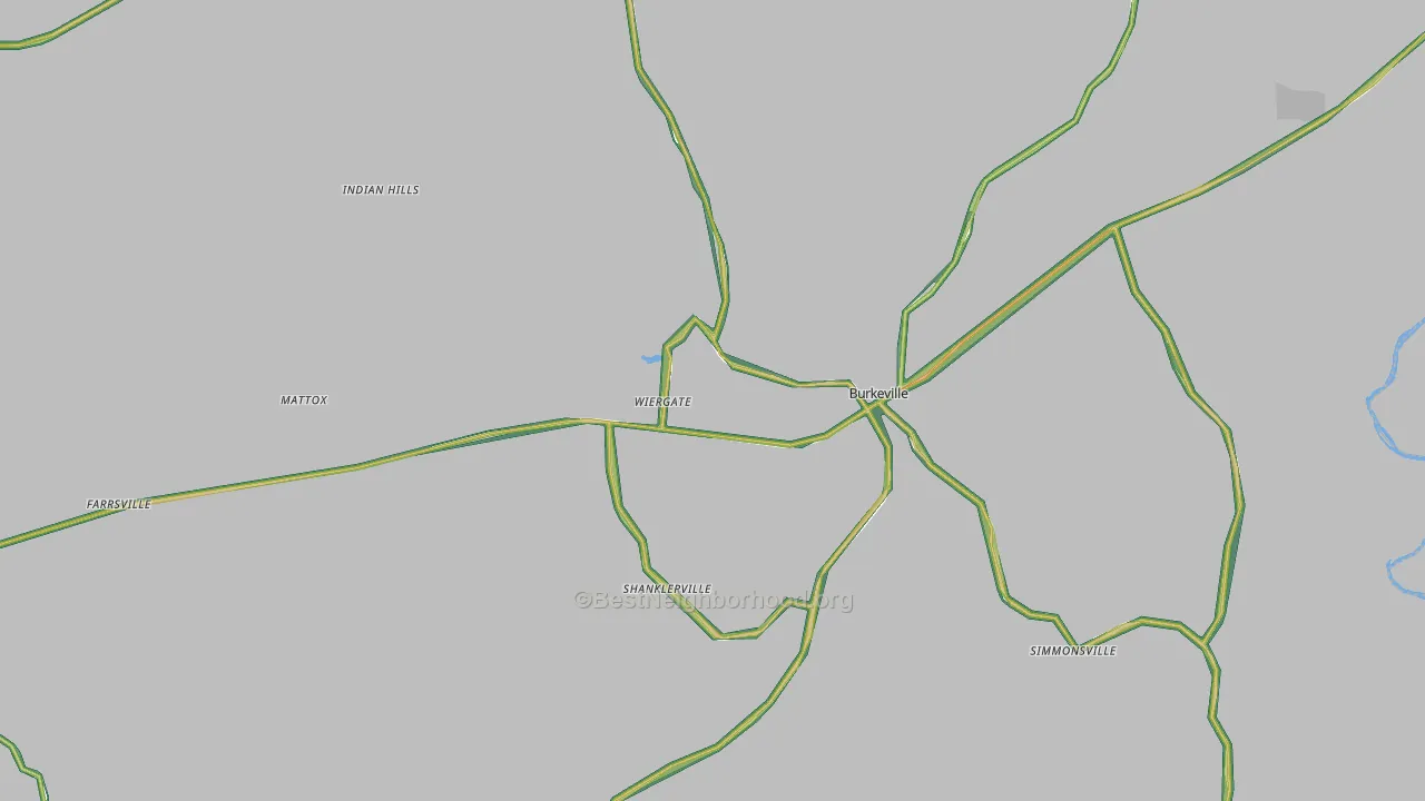 Wiergate, TX Map of Noise Levels in Wiergate