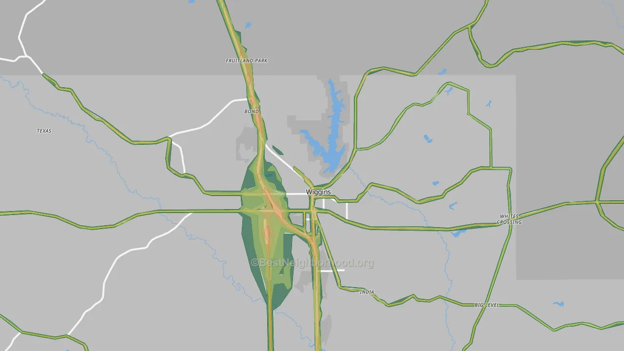 Wiggins, MS Map of Noise Levels in Wiggins