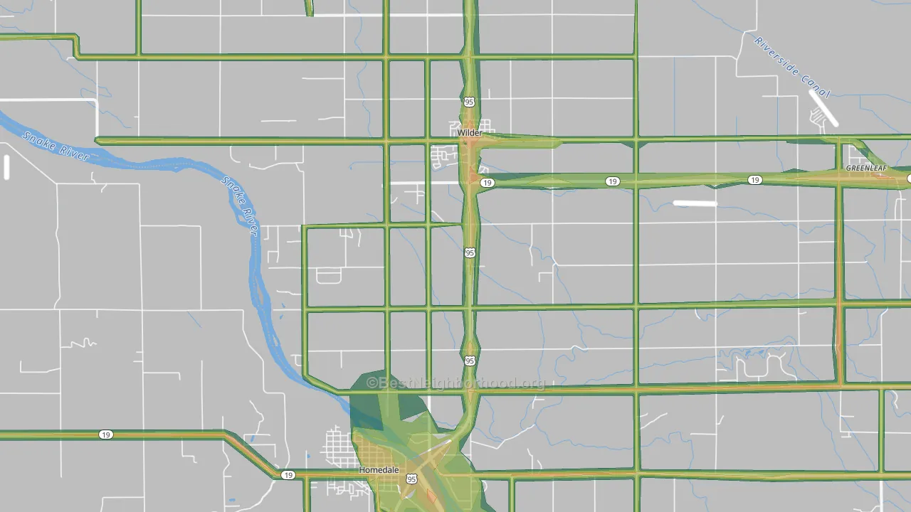 Wilder, ID Map of Noise Levels in Wilder