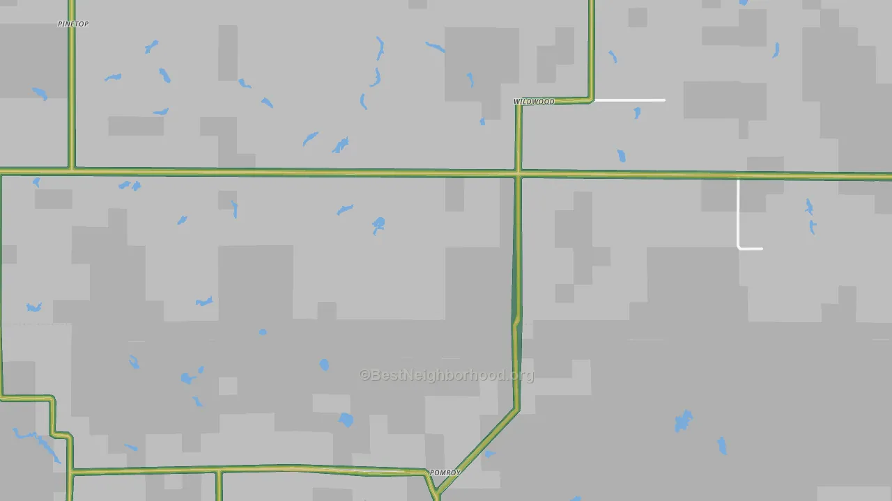 Wildwood, MN Map of Noise Levels in Wildwood