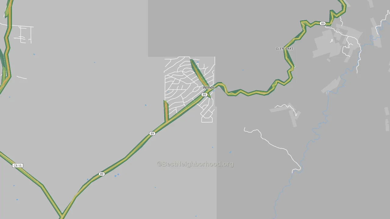 Wilhoit, AZ Map of Noise Levels in Wilhoit