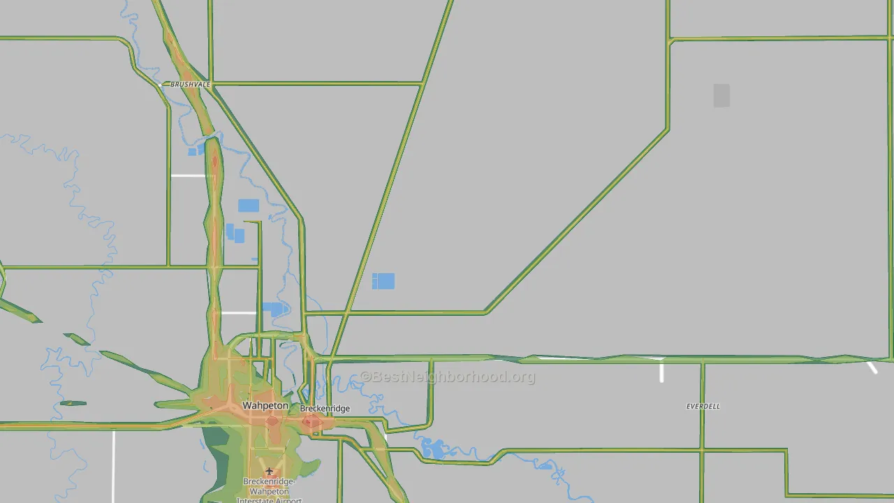 Wilkin County, MN Map of Noise Levels in Wilkin County
