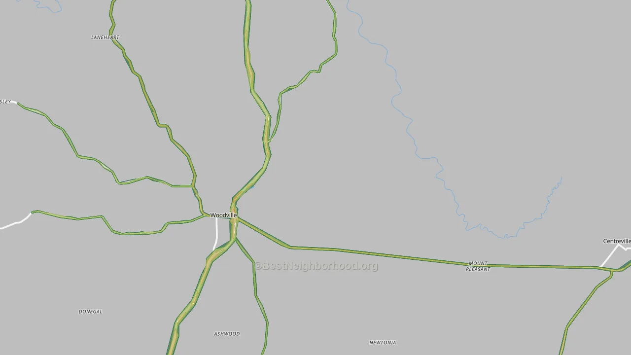Wilkinson County, MS Map of Noise Levels in Wilkinson County