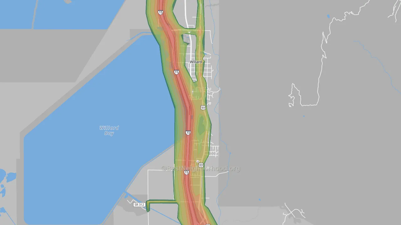 Willard, UT Map of Noise Levels in Willard