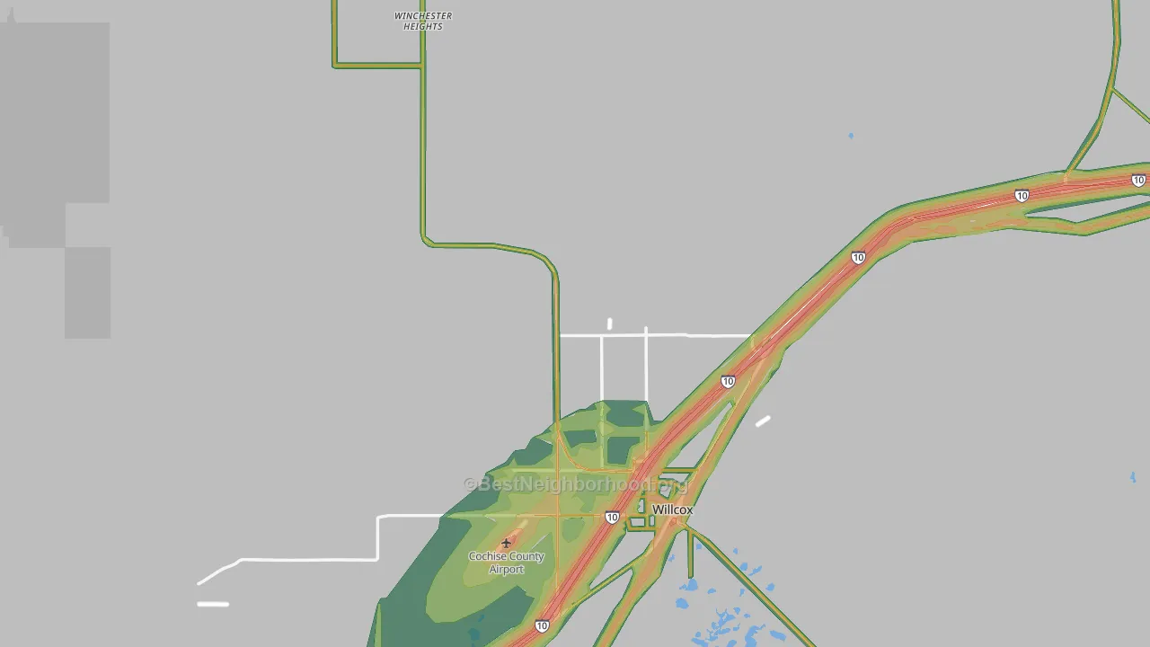 Willcox, AZ Map of Noise Levels in Willcox