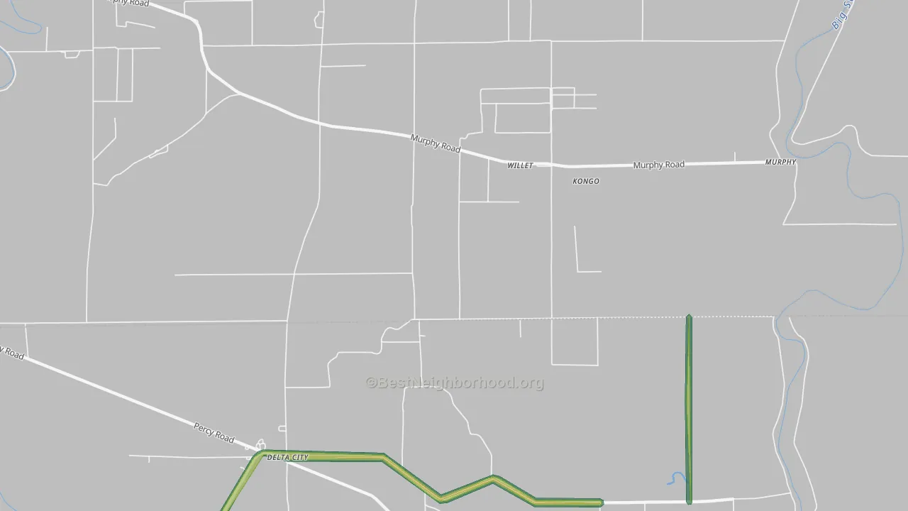 Willet, MS Map of Noise Levels in Willet
