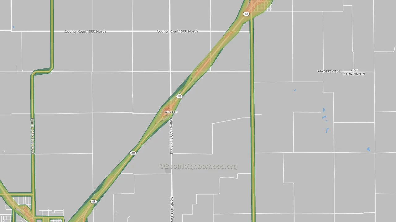 Willeys, IL Map of Noise Levels in Willeys