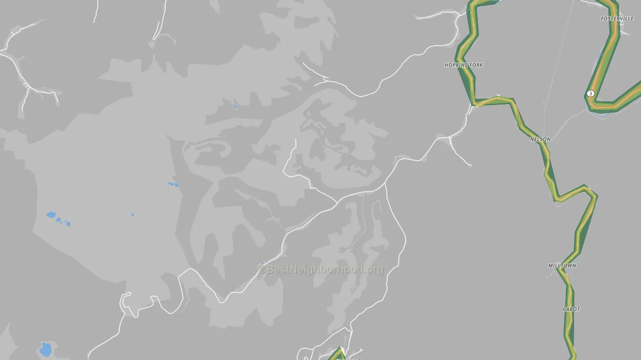 Williams Mountain, WV Map of Noise Levels in Williams Mountain