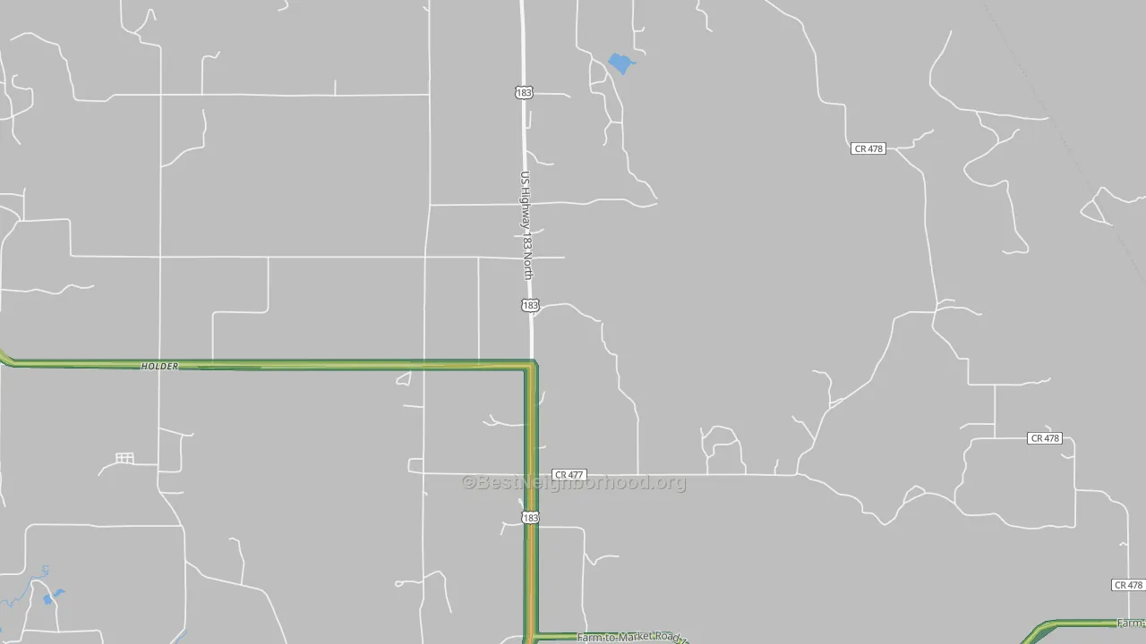 Williams, TX Map of Noise Levels in Williams