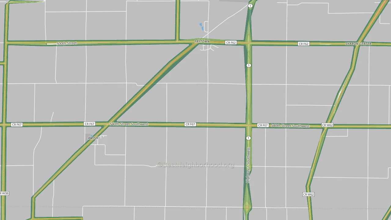 Williamstown, IA Map of Noise Levels in Williamstown