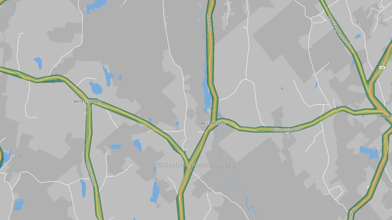 Williamsville, MA Map of Noise Levels in Williamsville